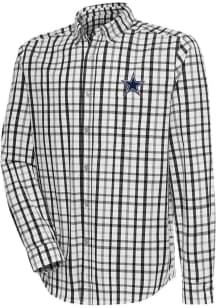 Antigua Dallas Cowboys Mens Grey Tending Long Sleeve Dress Shirt