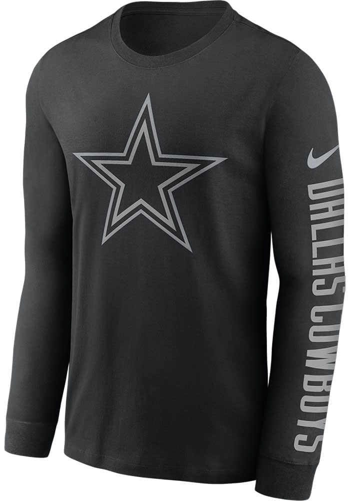 Dallas Cowboys Nike RFLCTV Name and Logo T-Shirt - Black