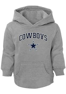 Dallas Cowboys Toddler Grey Arched Logo Long Sleeve Hooded Sweatshirt