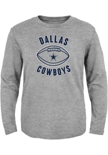 Dallas Cowboys Toddler Grey Little Kicker Long Sleeve T-Shirt