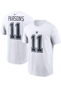 Micah Parsons Dallas Cowboys White Name Number Short Sleeve Player T Shirt