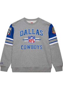Dallas Cowboys Mens Grey All Over Long Sleeve Fashion Sweatshirt