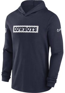 Nike Dallas Cowboys Mens Navy Blue Sideline Dri Fit Hood