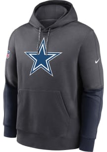 Nike Dallas Cowboys Mens Grey Sideline Club Long Sleeve Hoodie