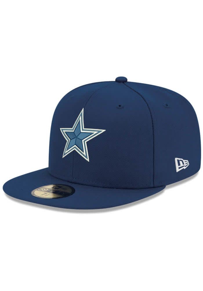 Dallas Cowboys Star Logo Basic 59FIFTY Navy Blue New Era Fitted Hat