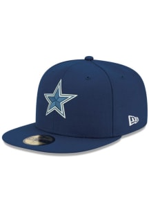 New Era Dallas Cowboys Mens Navy Blue Star Logo Basic 59FIFTY Fitted Hat
