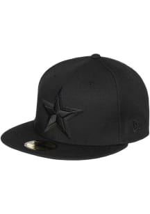 New Era Dallas Cowboys Mens Black Tonal Star Logo Basic 59FIFTY Fitted Hat