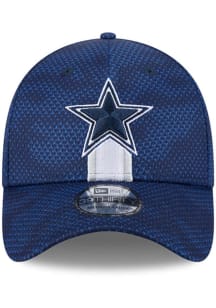 New Era Dallas Cowboys Mens Navy Blue 2024 Sideline OTC 39THIRTY Flex Hat