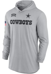 Nike Dallas Cowboys Mens Grey Salute to Service Long Sleeve Hoodie