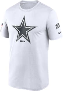 Nike Dallas Cowboys White Salute to Service Legend Short Sleeve T Shirt