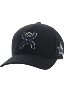 Dallas Cowboys Mens Black Hooey Man Star Patch Stretch Flex Hat