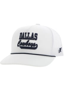 Dallas Cowboys Hooey Tailswoop Rope Trucker Adjustable Hat - White