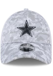 New Era Dallas Cowboys White 2024 Salute to Service Stretch JR 9FORTY Youth Adjustable Hat