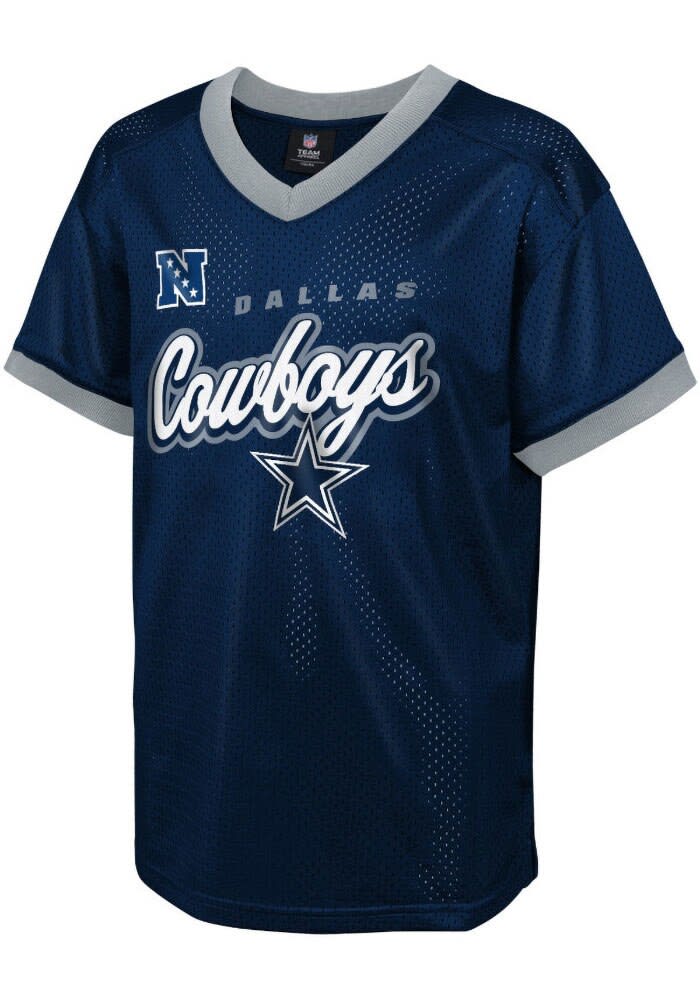 Dallas Cowboys Youth NAVY Fashion Jersey Short Sleeve