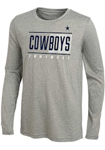 Dallas Cowboys Youth Grey Pumped Up Long Sleeve T-Shirt