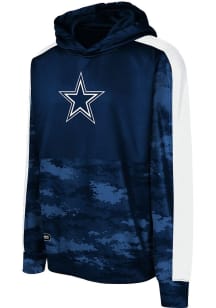 Dallas Cowboys Youth Navy Blue Pro Drill Long Sleeve Hoodie