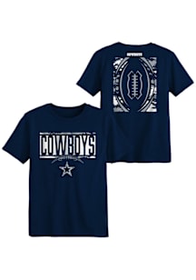 Dallas Cowboys Boys Navy Blue The Blitz Short Sleeve T-Shirt