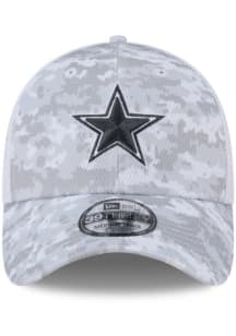 New Era Dallas Cowboys Mens White 2024 Salute to Service 39THIRTY Flex Hat