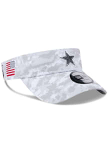 New Era Dallas Cowboys Mens White 2024 Salute to Service Adjustable Visor