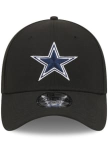 New Era Dallas Cowboys Mens Black Evergreen Team Classic 39THIRTY Flex Hat