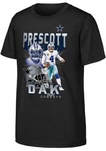 Dak Prescott Dallas Cowboys Youth Black Live in Concert Player Tee