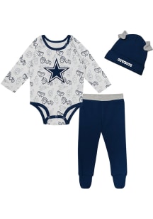 Dallas Cowboys Infant Navy Blue Little Champ Set Top and Bottom