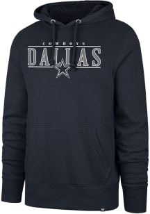 47 Dallas Cowboys Mens Navy Blue City Line Headline Long Sleeve Hoodie