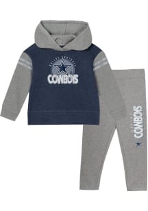 Dallas Cowboys Toddler Girls Club House Top and Bottom Set Navy Blue