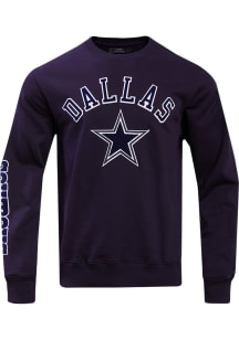 Pro Standard Dallas Cowboys Mens Navy Blue Classic Long Sleeve Fashion Sweatshirt