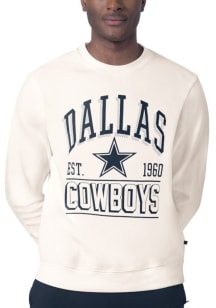 Dallas Cowboys Mens White Teamwork Long Sleeve Crew Sweatshirt