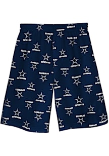 Dallas Cowboys Youth Navy Blue All Over Printed Short Sleep Pants