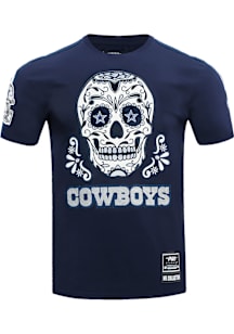 Pro Standard Dallas Cowboys Navy Blue Sugar Skull Short Sleeve Fashion T Shirt