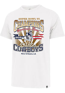47 Dallas Cowboys White Showcase Super Bowl VI Franklin Short Sleeve Fashion T Shirt