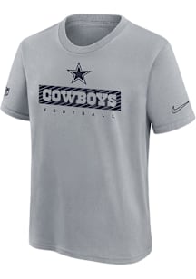 Nike Dallas Cowboys Youth Grey Nike Dri-Fit Team Issue Legend Short Sleeve T-Shirt