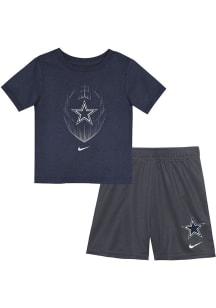 Nike Dallas Cowboys Toddler Navy Blue Nike Legend Icon Set Top and Bottom