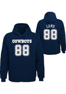 CeeDee Lamb Dallas Cowboys Apparel Dallas Cowboys Youth Mainliner NN Long Sleeve Player Hoodie Nav..