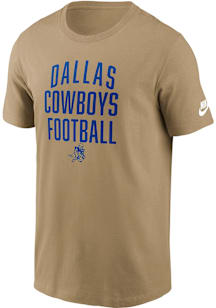 Nike Dallas Cowboys Tan Rewind Essential Short Sleeve T Shirt