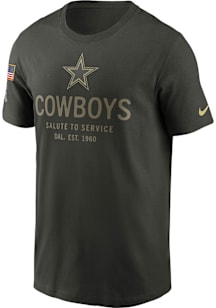 Nike Dallas Cowboys Green Salute to Service Short Sleeve Fashion T Shirt