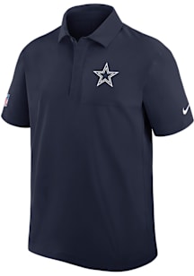 Nike Dallas Cowboys Mens Navy Blue Sideline Short Sleeve Polo