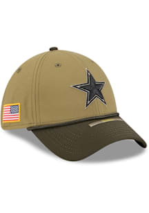 New Era Dallas Cowboys Mens Green 2025 Salute To Service 39THIRTY Flex Hat