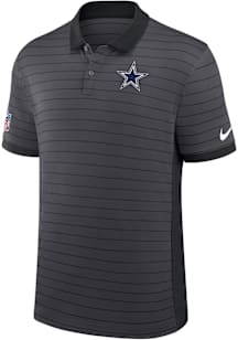 Nike Dallas Cowboys Mens Anthracite Sideline Victory Short Sleeve Polo