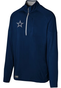 Dallas Cowboys Youth Navy Blue Grid Iron Long Sleeve Quarter Zip Shirt