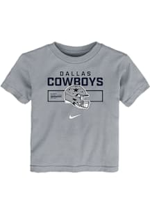 Nike Dallas Cowboys Toddler Grey Helmet Essential Short Sleeve T-Shirt