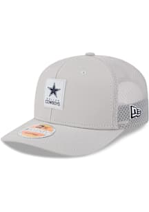 New Era Dallas Cowboys 2025 NFL Sideline CW 9SEVENTY Trucker Adjustable Hat - Grey