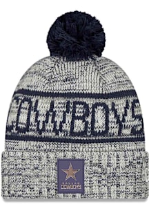 New Era Dallas Cowboys Navy Blue 2025 NFL Sideline Cold Weather Sport Knit Mens Knit Hat