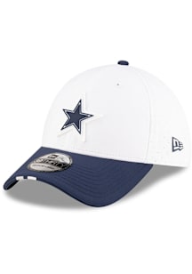 New Era Dallas Cowboys Mens White 2025 Training Camp 39THIRTY Flex Hat