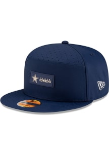 New Era Dallas Cowboys Navy Blue 2025 NFL Sideline 9FIFTY Split Panel Mens Snapback Hat