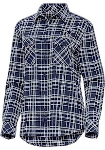 Antigua Dallas Cowboys Womens Perfect Long Sleeve Navy Blue Dress Shirt