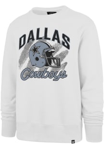 47 Dallas Cowboys Mens White Shader Long Sleeve Crew Sweatshirt