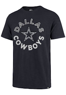 47 Dallas Cowboys Navy Blue Rounded Scrum Short Sleeve Fashion T Shirt